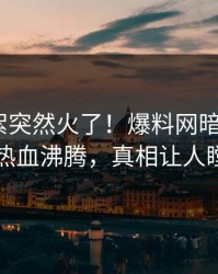 今晚花絮突然火了！爆料网暗网大V居然热血沸腾，真相让人瞠目