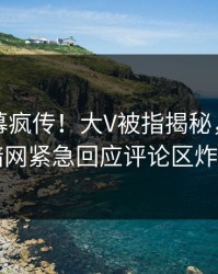 本周内幕疯传！大V被指揭秘，爆料网暗网紧急回应评论区炸了
