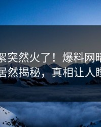 今晚花絮突然火了！爆料网暗网圈内人居然揭秘，真相让人瞠目
