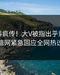 最新猛料疯传！大V被指出乎意料，爆料网暗网紧急回应全网热议不断