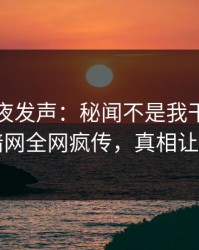 网红深夜发声：秘闻不是我干的！爆料网暗网全网疯传，真相让人瞠目