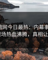 爆料网暗网今日最热：内幕事件曝光，网红现场热血沸腾，真相让人瞠目