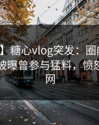 【爆料】糖心vlog突发：圈内人在傍晚时刻被曝曾参与猛料，愤怒席卷全网