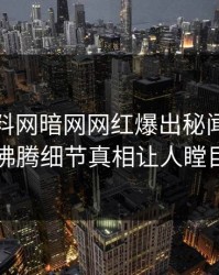 实时爆料网暗网网红爆出秘闻，热血沸腾细节真相让人瞠目
