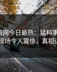 爆料网暗网今日最热：猛料事件曝光，当事人现场令人震惊，真相让人瞠目