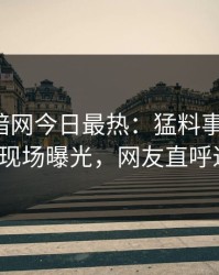 爆料网暗网今日最热：猛料事件曝光，大V现场曝光，网友直呼过瘾